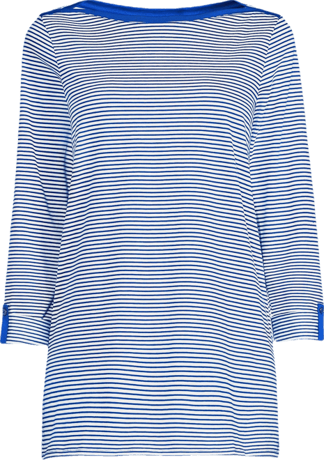 Women's Supima Cotton Adjustable 3/4 Sleeve Boatneck Tunic