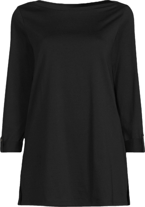 Women's Supima Cotton Adjustable 3/4 Sleeve Boatneck Tunic