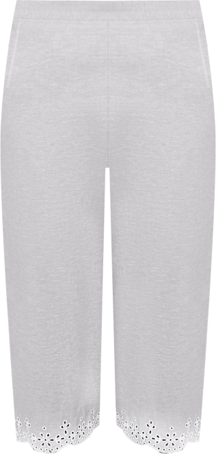 Women's Crystal Springs Eyelet Embroidered Capri Pants