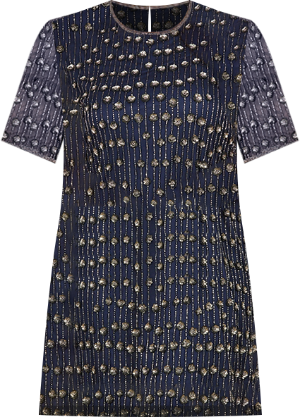 Women's Beaded T-Shirt Dress
