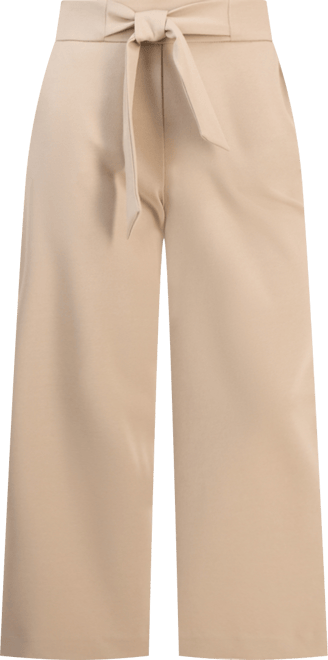 Ak Anne Klein Petite Tie-Front Wide-Leg Cropped Pants