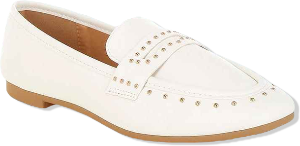 Dorlina Studded Faux Leather Loafers Women