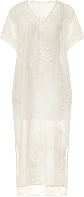 Women's Embroidered Sheer Caftan