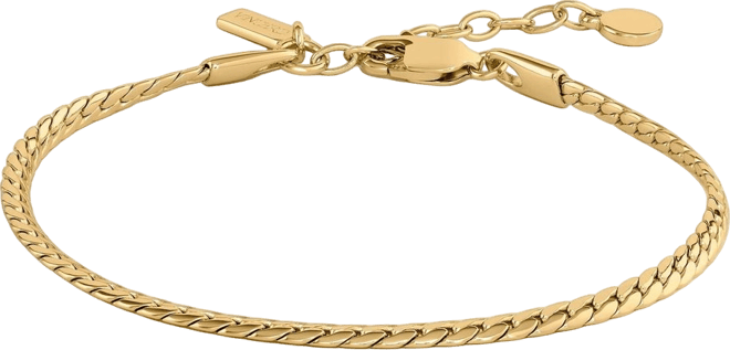 Women's Serpentine Chain Bracelet in 14k Gold-Plated Stainless Steel