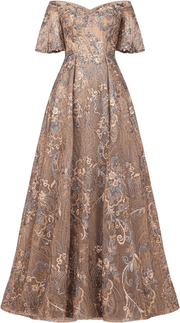 Women's Off Shoulder Lace Ballgown