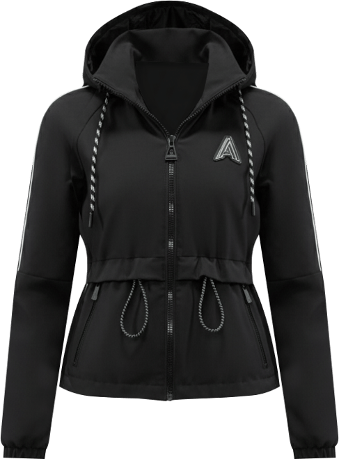 Women's Enneth Hooded Windbreaker with Adjustable waist
