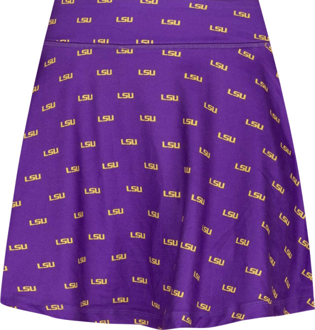 Women's Purple Lsu Tigers All-Over Print Flowy Skort