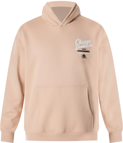 Men's and Women's Cream Chicago Blackhawks Pullover Hoodie