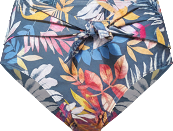 Women's High Waist Floral Bikini Swimsuit Bottom