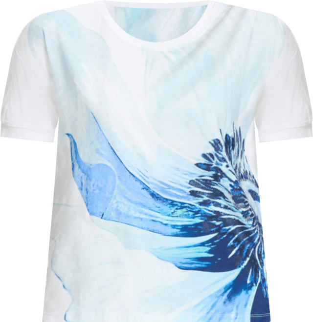 Women's Large Scale Floral Print T-Shirt