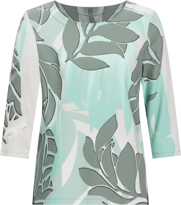 Women's Tropic Palm Leaf Jersey Top