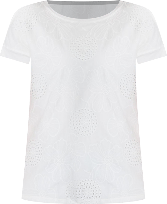 Women's Eyelet Embroidered T-Shirt