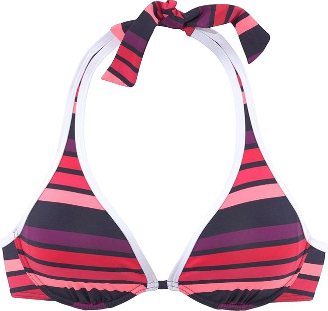 Women's Striped Underwire Bikini Swimsuit Top Bra Sizing