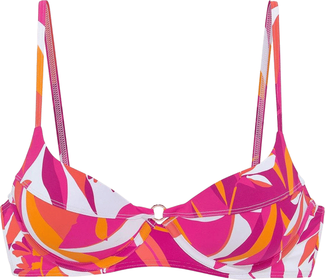 Women's Mix Print Underwire Bikini Swimsuit Top Bra Sizing