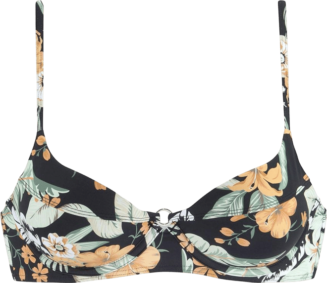 Women's Printed Underwire Bikini Swimsuit Top Bra Sizing