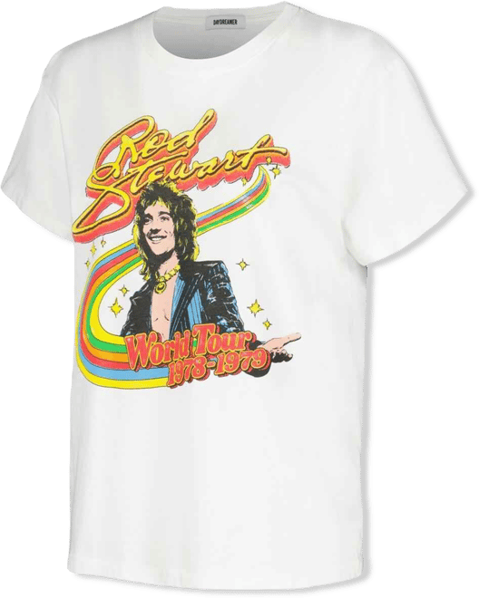 Women's White Rod Stewart 1978/79 World Tour Graphic T-Shirt