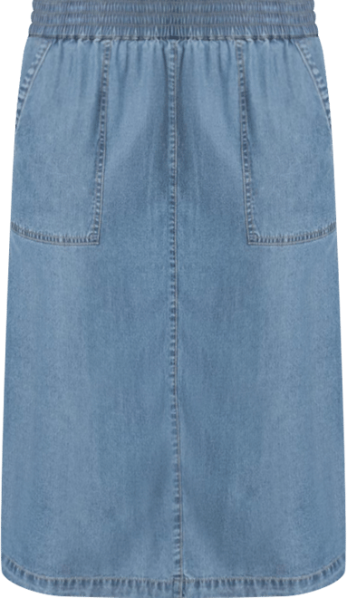 Women's Soft Denim Pull-On Skirt
