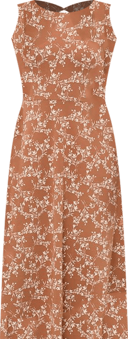 Women's Organic Cotton Fit & Flare Keyhole Back Dress