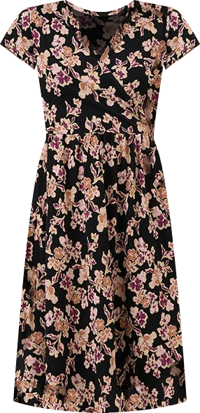 Women's Organic Cotton Fit & Flare Crossover Dress