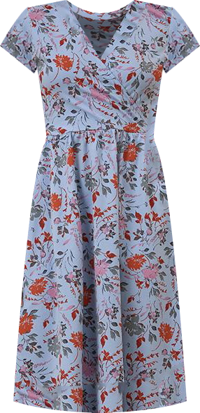 Women's Organic Cotton Fit & Flare Crossover Dress