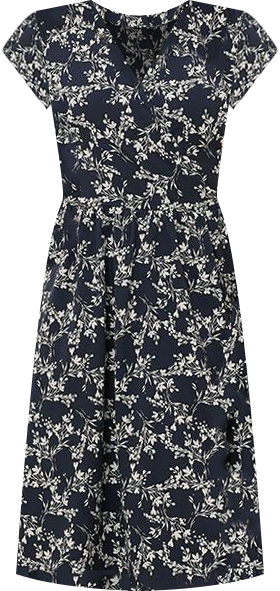 Women's Organic Cotton Fit & Flare Crossover Dress