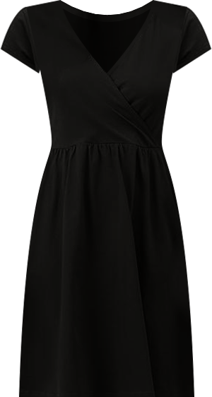 Women's Organic Cotton Fit & Flare Crossover Dress