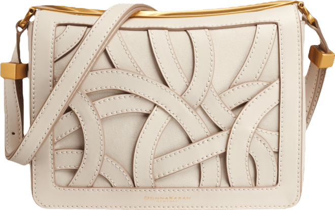 Donna Karan New York Jericho Woven Leather Floral Shoulder Bag