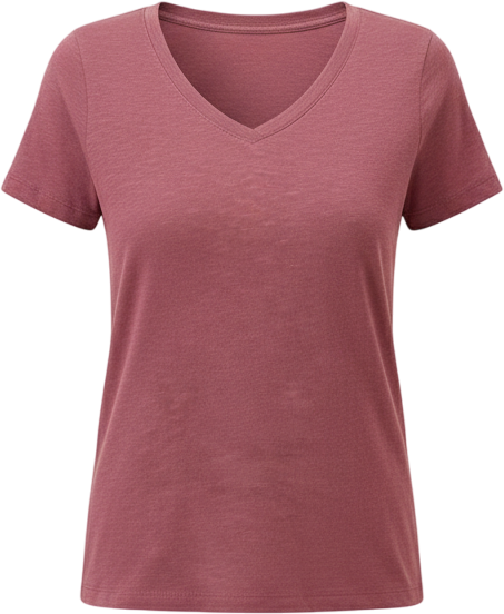 Women's Organic Cotton Featherweight Slub V-Neck Tee