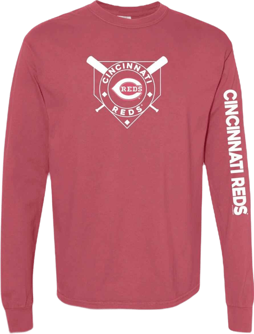Women's Red Cincinnati Reds Pigment Dye Long Sleeve T-Shirt