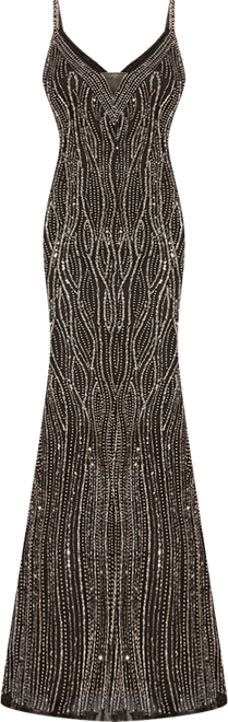 Women's V-Neck Fitted Gown