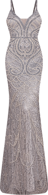 Women's V-Neck Fitted Gown