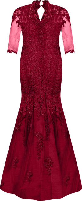 Women's Long Sleeve, Mermaid Lace Gown