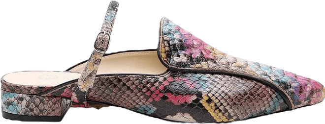 Women's Painted Snake Twiggy Customizable Pointed Loafer Slides
