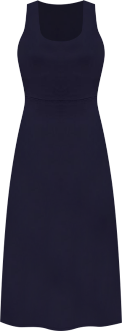 Women's Organic Cotton Fit & Flare Open Back Maxi Dress