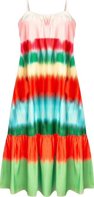 Women's Ombre Stripe Voluminous Maxi Dress