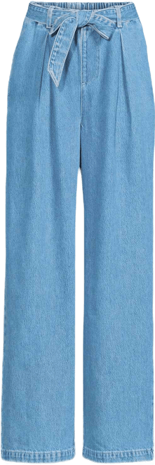 Women's High Ridge Twill Pull On Pleated Wide Leg Pants