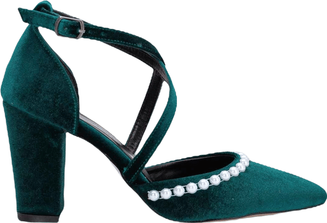 Sina Criss Cross High Block Heels