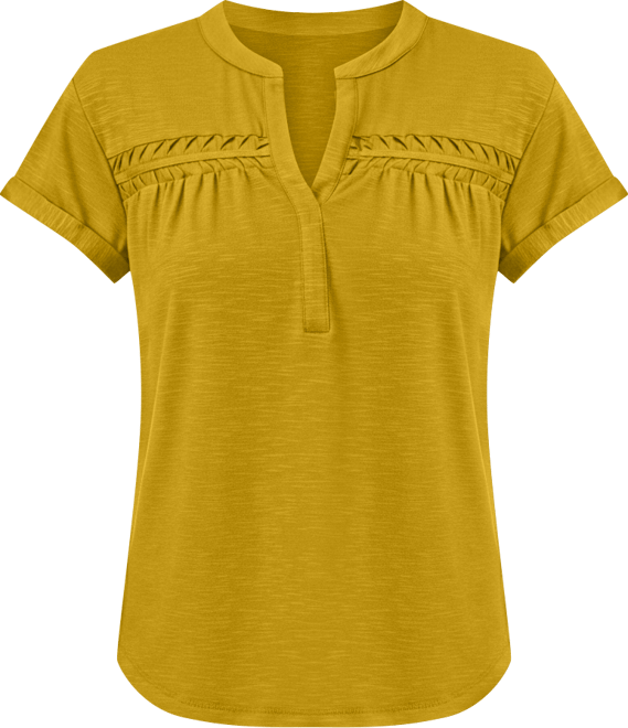 Women's Shirred Detail Short Sleeve Top