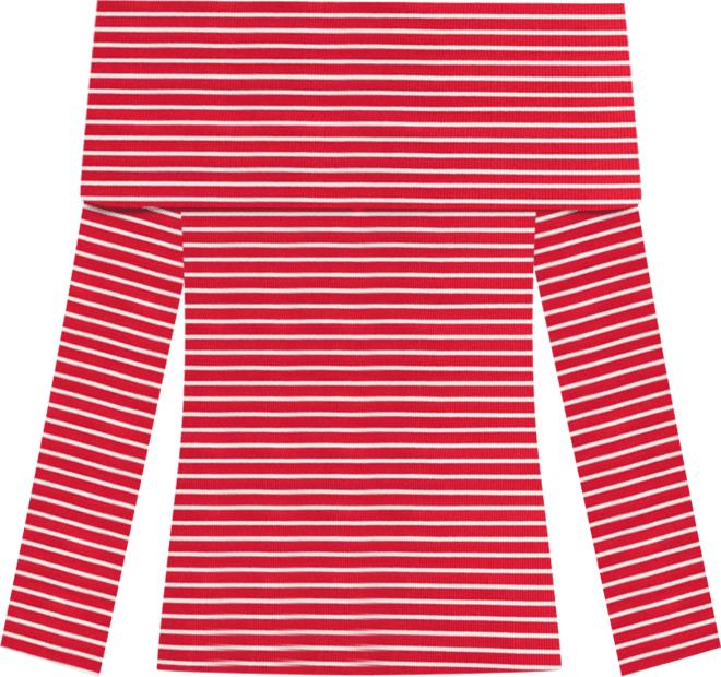 June + Vie Women's June + Vie Long-Sleeve Off-The-Shoulder Top