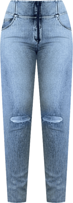 Women's Curvy Ripped High-Rise Sculpting Skinny Jeans