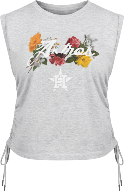 Women's&nbsp;Heather Gray Houston Astros Cinched Tank Top
