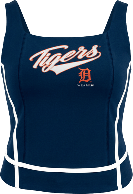 Women's&nbsp;Navy Detroit Tigers Square Neck Tank Top