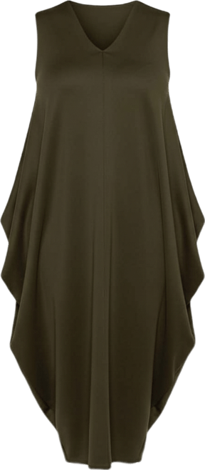 Plus Size Clover Sleeveless Bubble Hem Dress