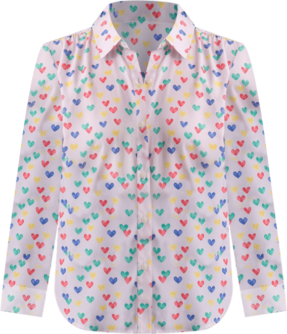 Women's Printed Hearts Natalie Shirt