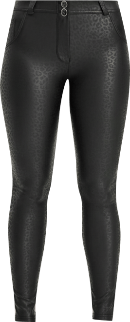 Women's Panther Faux Leather Mid-Rise Sculpting Pants