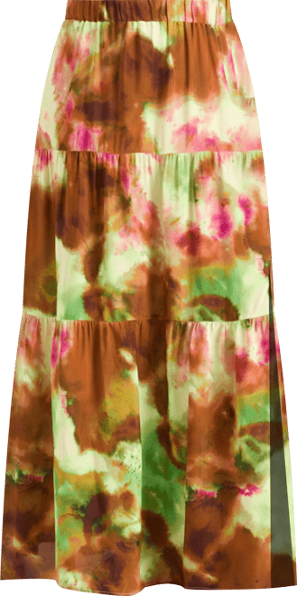 June + Vie Women's June + Vie High-Slit Maxi Skirt