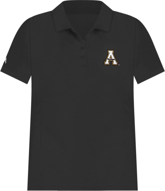 Women's Black Appalachian State Mountaineers Legacy Pique Polo Shirt