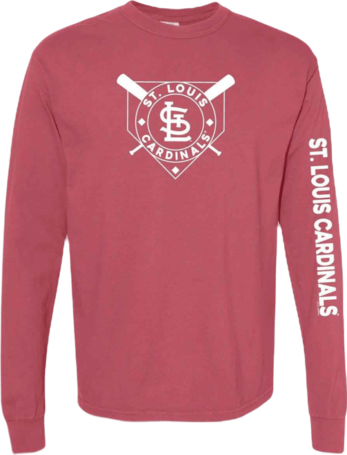 Women's Red St. Louis Cardinals Pigment Dye Long Sleeve T-Shirt
