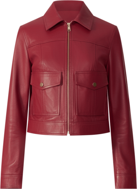 Women's Bomber Leather Jacket, Created for Macy's