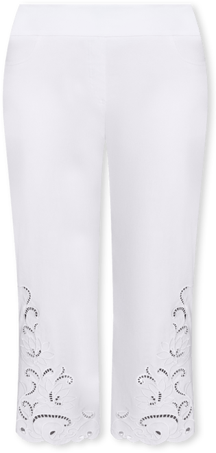 Plus Size Embroidered Ankle Pant